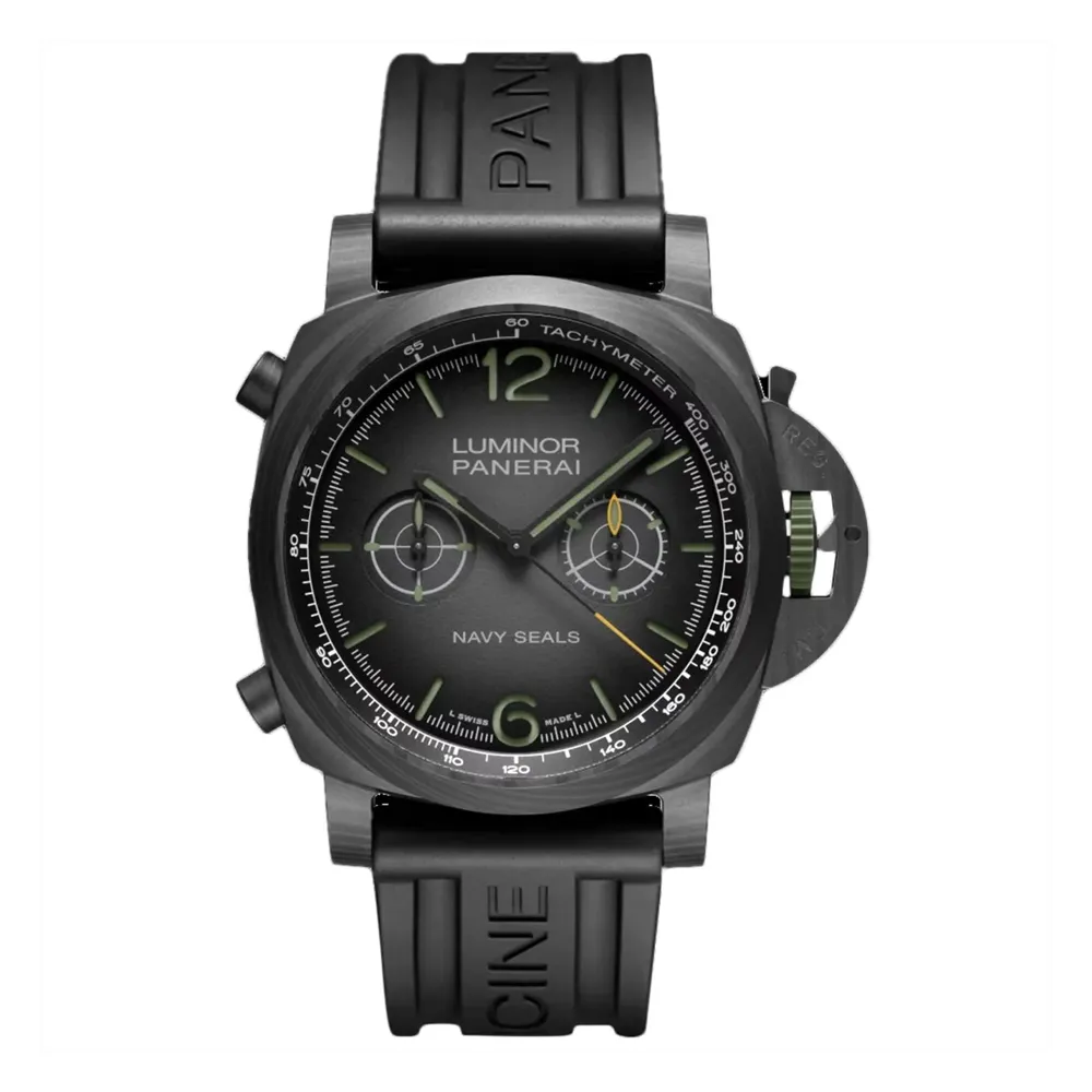 Panerai Luminor Chrono Carbotech Navy SEALs, reference PAM01419, black dial, carbotech case
